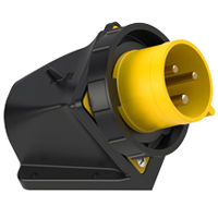 IEC 60309 Wall Mount Inlet Straight Type, IP67 Rated, 30 Amp 120 Volt, 4H, IEC 309